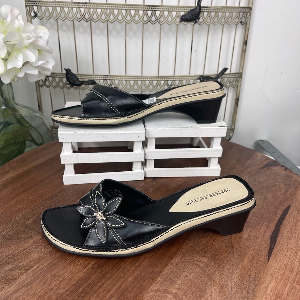 Montego Bay Club NGO Meena Flower Womens Slide Sandals size 8. - Picture 3 of 7